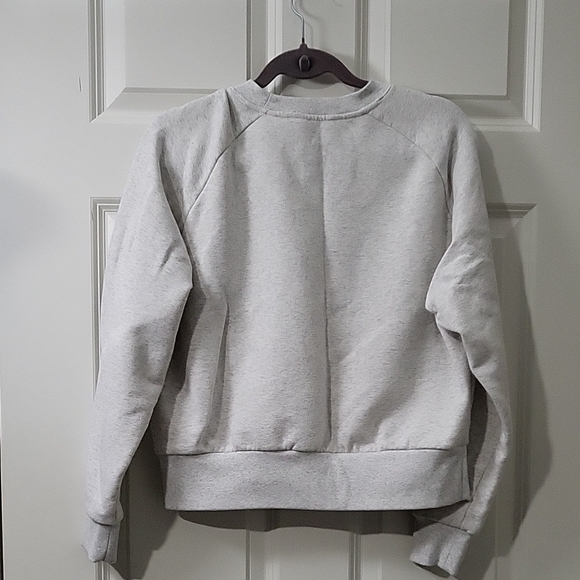 Athleta Power of She Crewneck Womens Sweater Light Gray Small - Picture 2 of 10